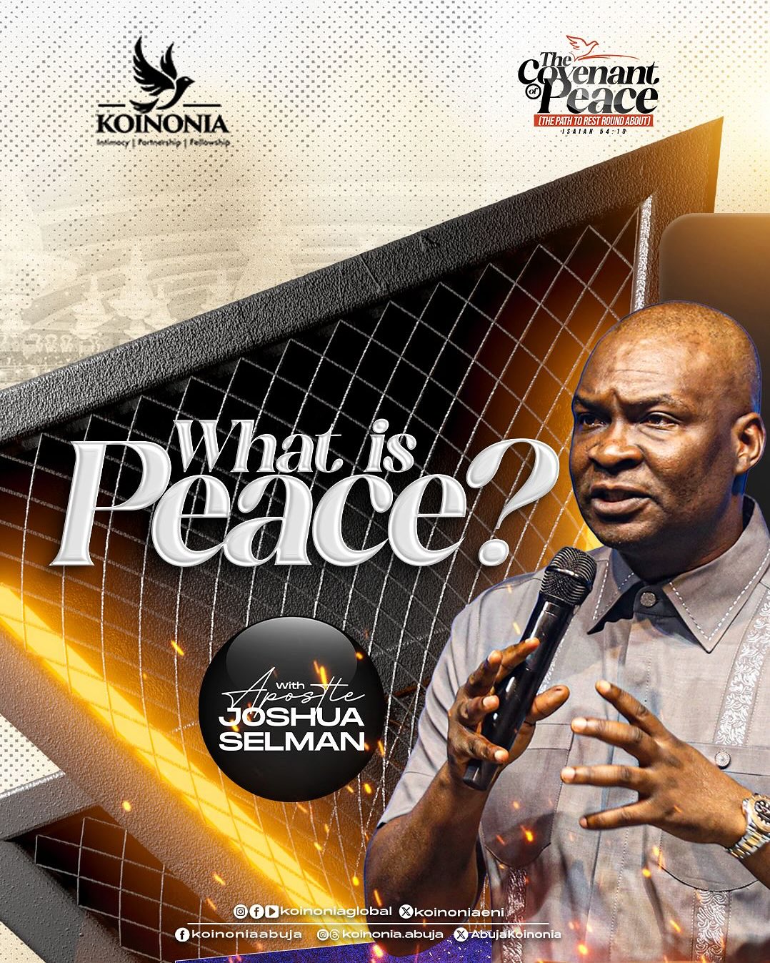 COVENANT OF PEACE (THE PATHWAY TO REST ROUNDABOUT) BY Apostle Joshua Selman JUNE 15, 2025