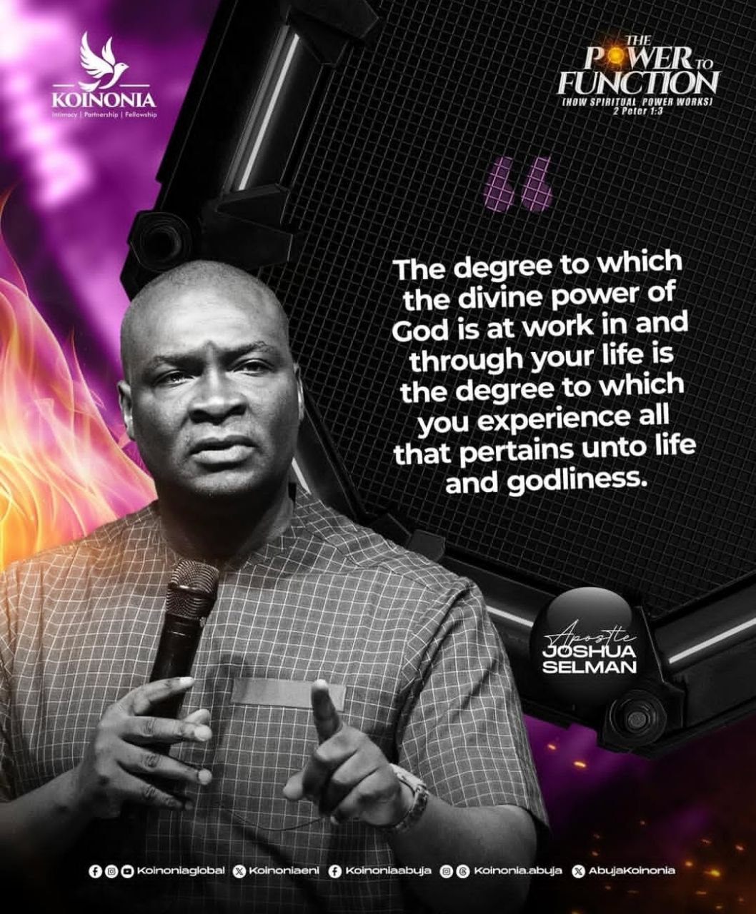 THE POWER TO FUNCTION (HOW SPIRITUAL POWER WORKS) BY Apostle Joshua Selman JULY 13, 2025