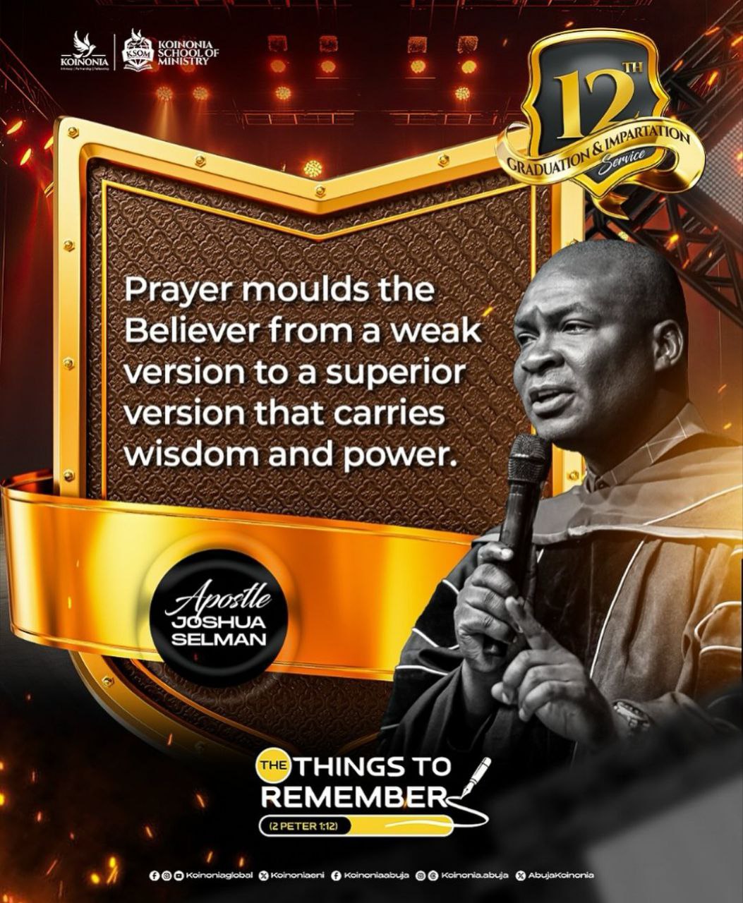 KSOM ABUJA CAMPUS GRADUATION AND IMPARTATION SERVICE WITH Apostle Joshua Selman AUGUST 3, 2025