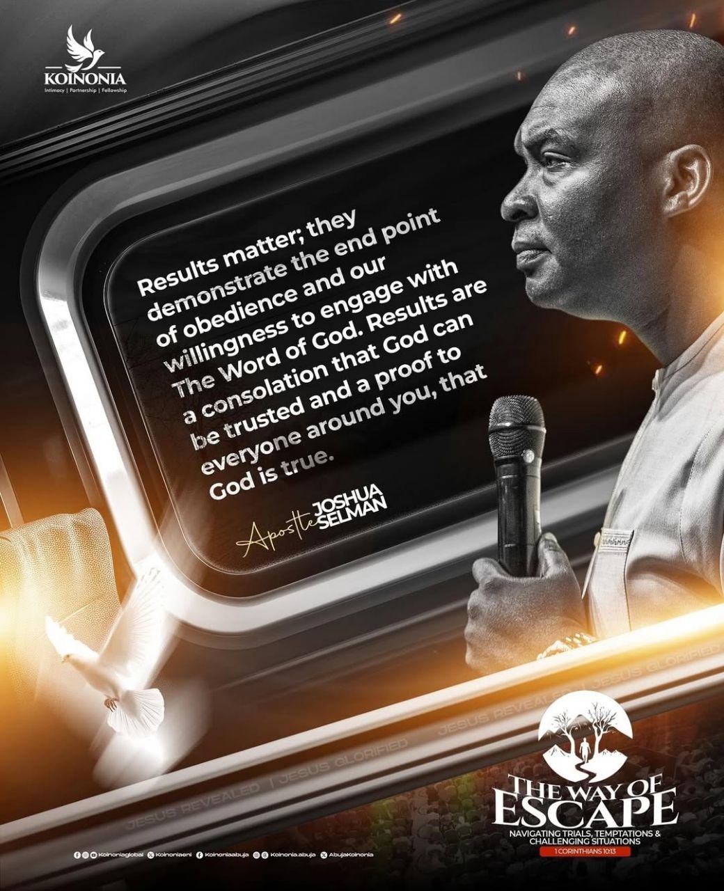 THE WAY OF ESCAPE (NAVIGATING TRIALS, TEMPTATIONS AND CHALLENGING SITUATIONS) BY Apostle Joshua Selman August 10, 2025